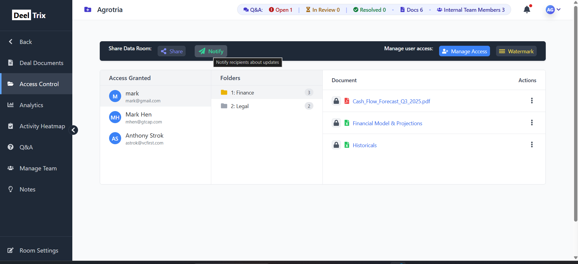 DeelTrix VDR Platform screenshot